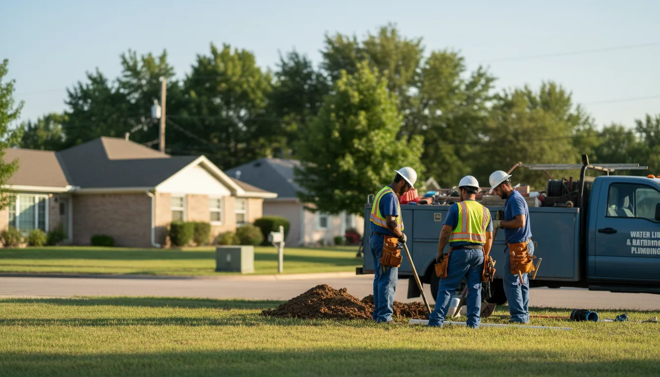 Residential water line and bathroom plumbing service in Hamilton, MO